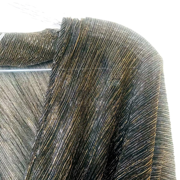 Kinly Metallic Faux Wrap Top - Picture 4 of 7